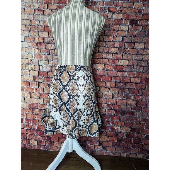 Nasty Gal Snake Print Ruffle Mini Skirt Size M - Picture 5 of 7